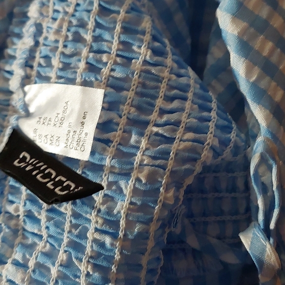 Blue plaid or gingham dress xs size - Picture 3 of 3